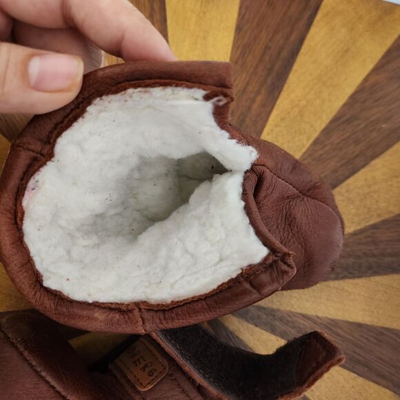 Lindberg Baby Booties Soft Brown Leather Fur Lining Winter Boots Shoes Warm - Picture 8 of 13